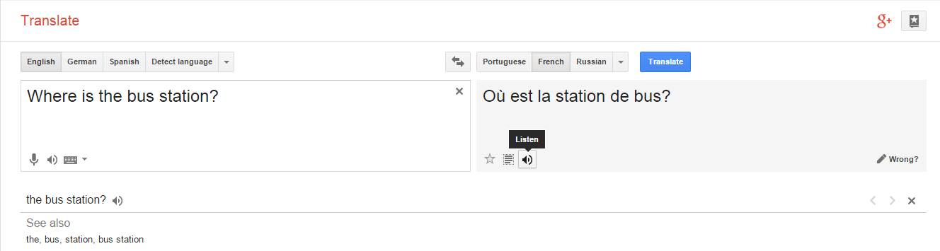 to google translate voice